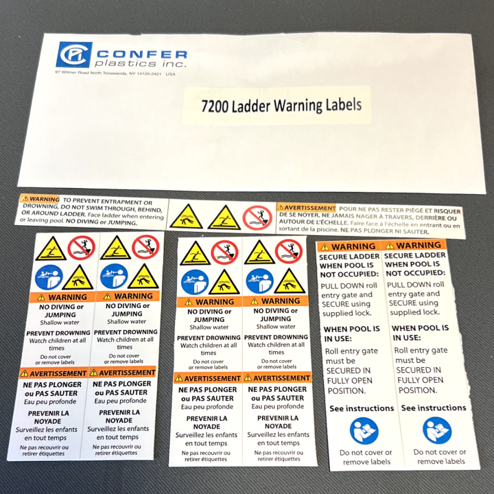 7200 Ladder Warning Labels