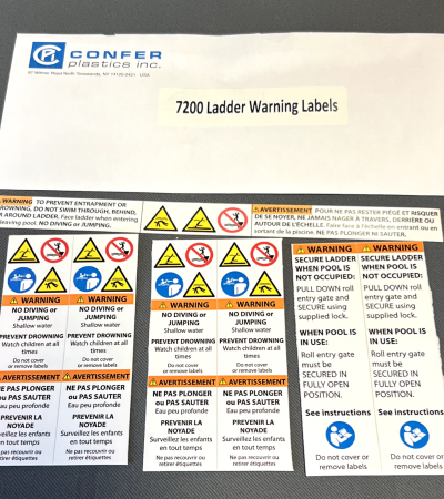 7200 Ladder Warning Labels